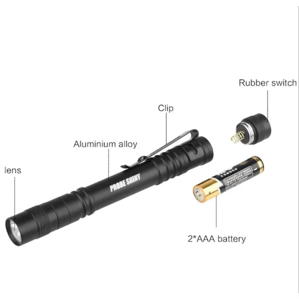 LED Pocket Pen Shaped Flashlight