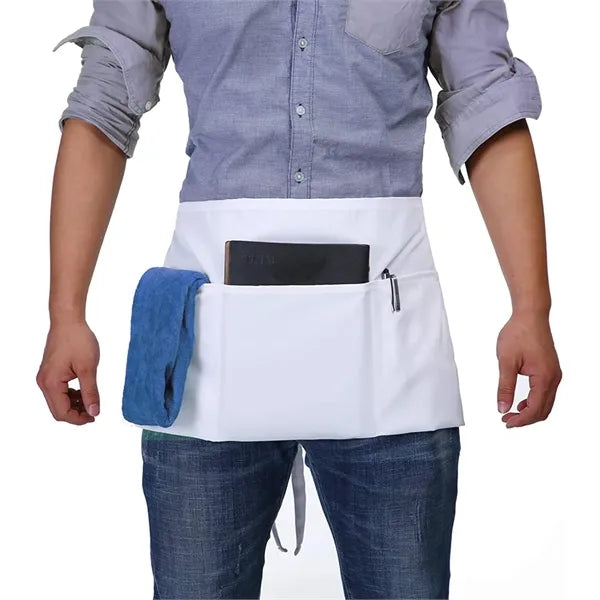 Short Server Aprons with 3 Pockets