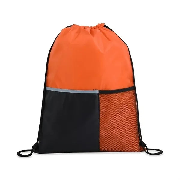 Drawstring Backpack With Two Front Bag