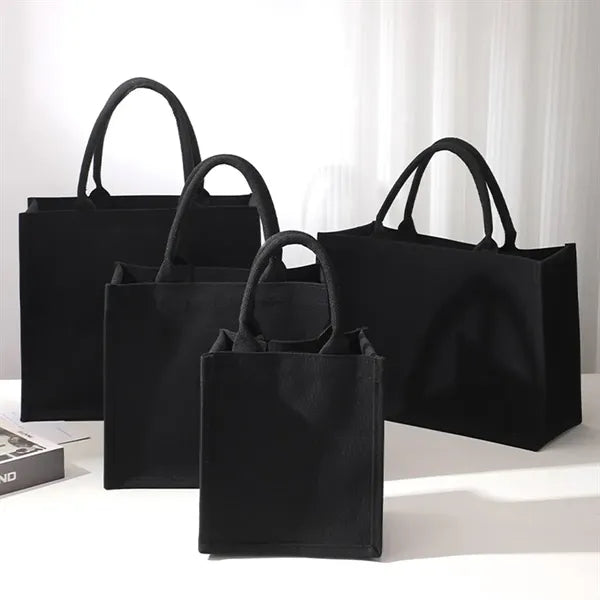 Black Canvas Shopping Bag