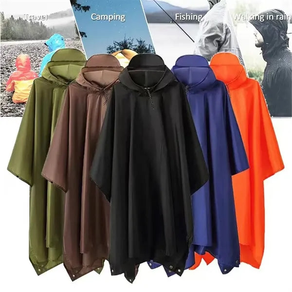 Hooded Rain Poncho