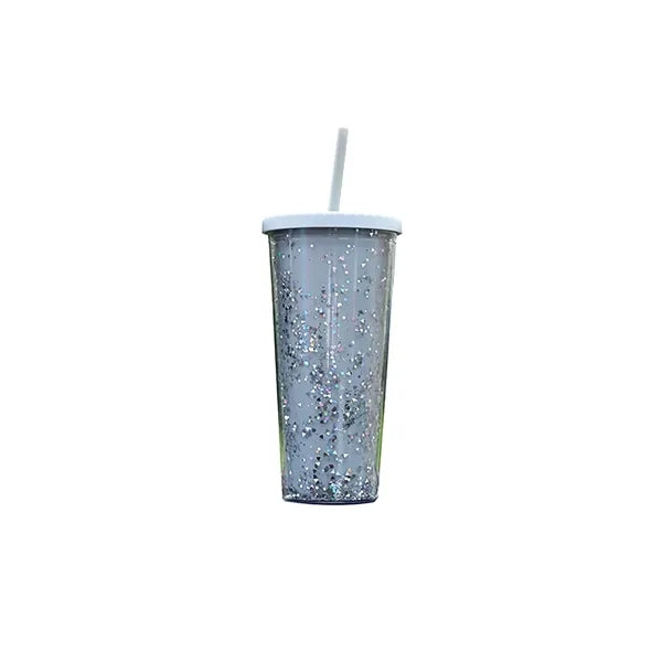 24 oz Glitter Double Wall Plastic Tumbler Sparking