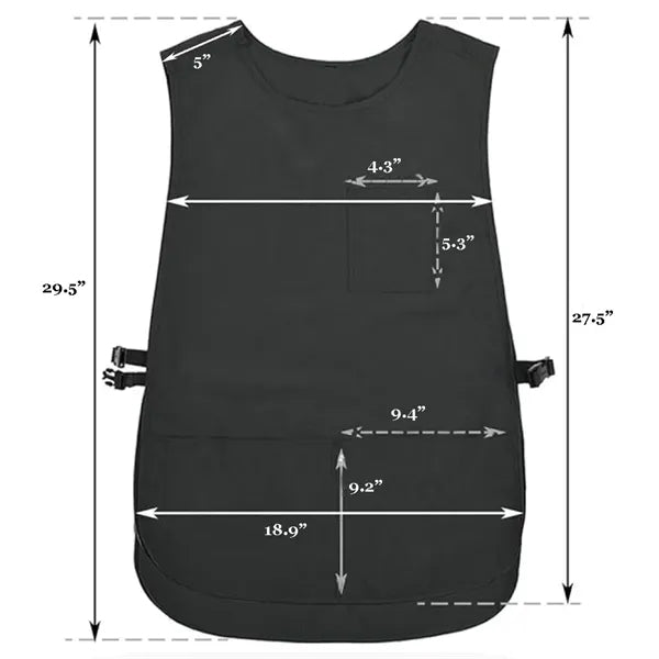 Barber Smock Hair Stylist Apron Vest with 3 Pockets