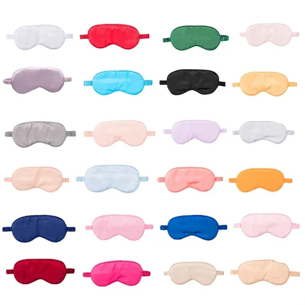 Soft Satin Silk Sleep Mask Eye Cover Elastic Strap Night