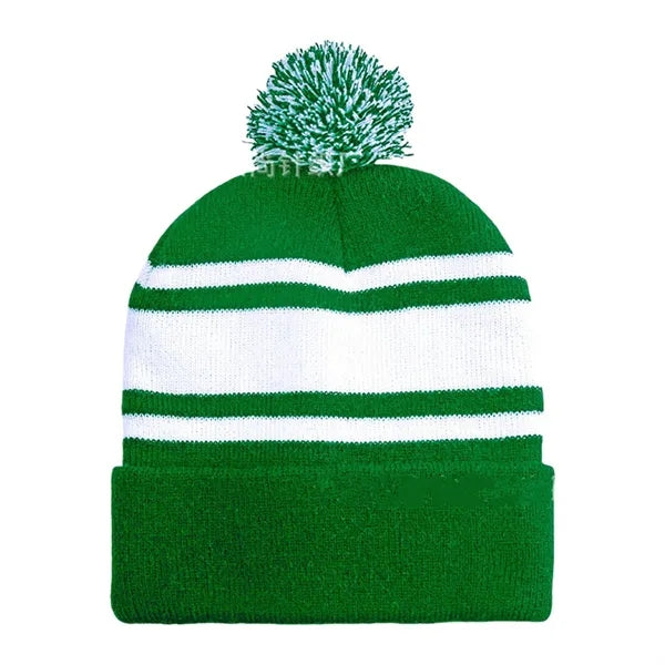 Acrylic Knit Cuffed Beanie Cap