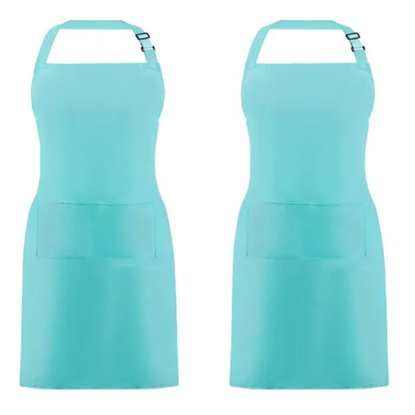 Bib Aprons Waterdrop Resistant with 2 Pockets