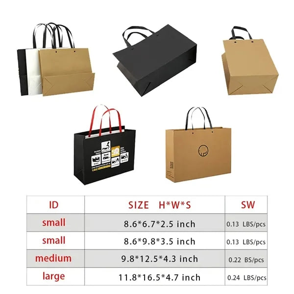 Solid Color Custom Riveted Gift Paper Bag Publicity Printing
