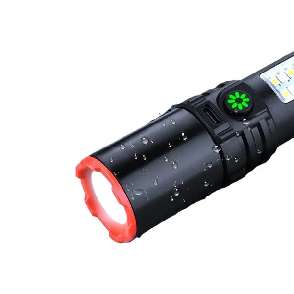 Multi-functional flashlight rechargeable