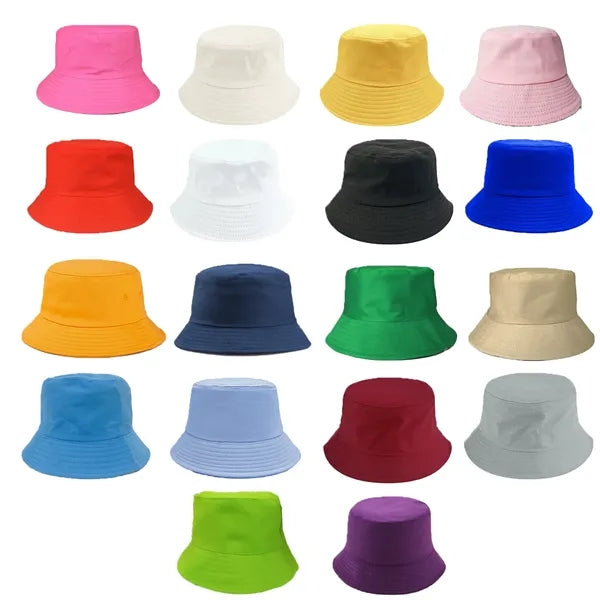 Unisex Summer Packable Cotton Bucket Hat