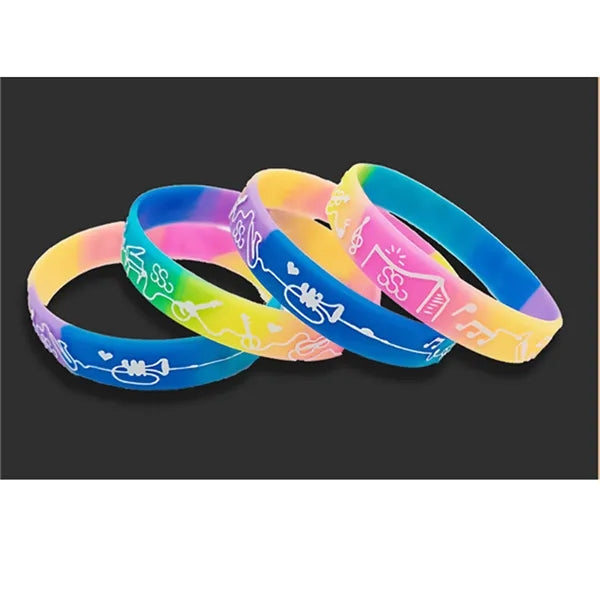 Luminous Color Blank Silicone Bracelets Wristbands