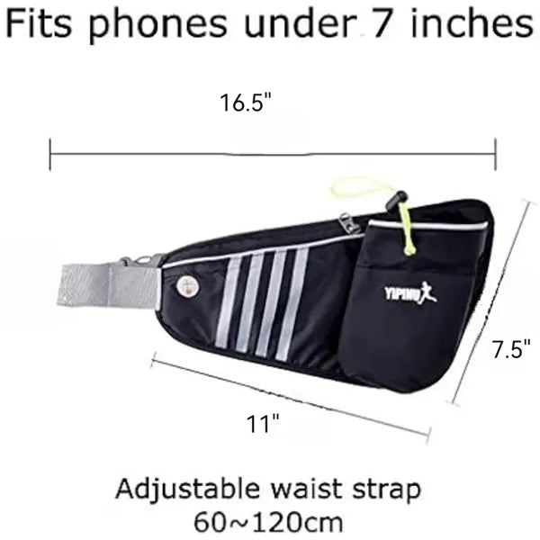 Polyester Running Hydration Fanny Pack w/Water Bottle Holder