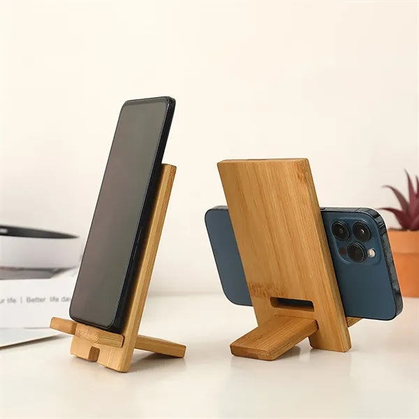 Bamboo Portable Cell Phone Stand for Desk