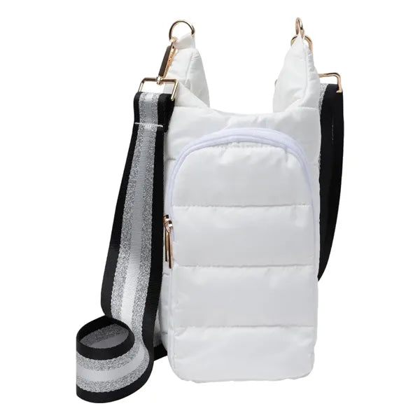 Crossbody Water Bottle Sling Bag with Strap and Pocket