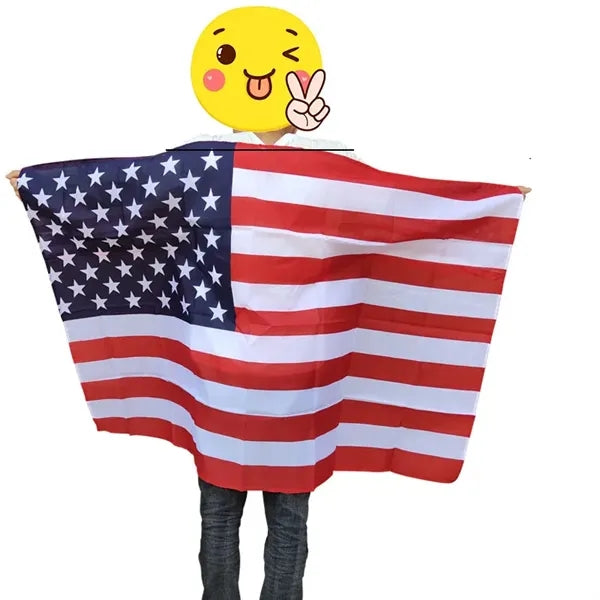 Wearable Hooded Shawl Flag for Parades and Outdoor Events