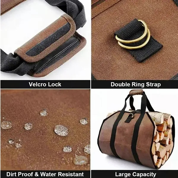 Durable Logging Multi-Functional Firewood Storage Bag