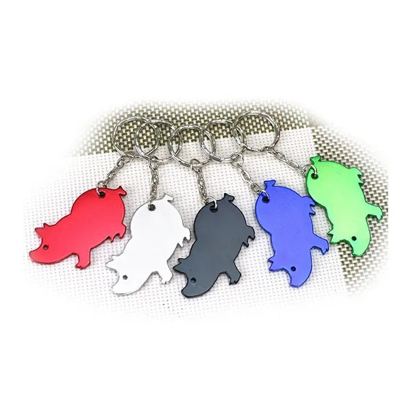 Pig Shape Aluminum Keyring Bottle Opener