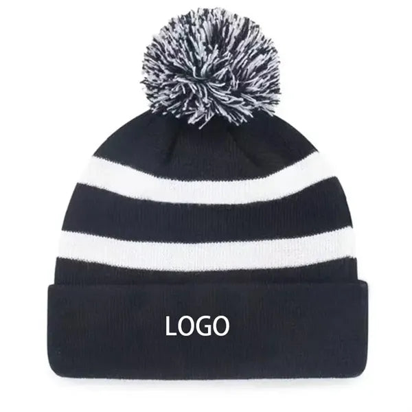 Winter Unisex Slouchy Snow Knit Pompom Beanie Hat