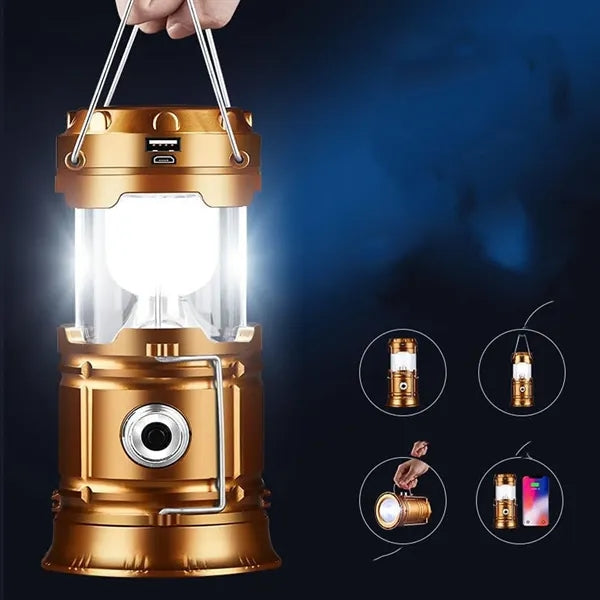 Solar and Rechargeable Lantern Flashlight