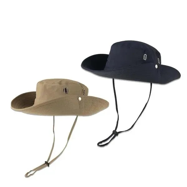 Wide Brim Sun Visor Twill Bucket Hat