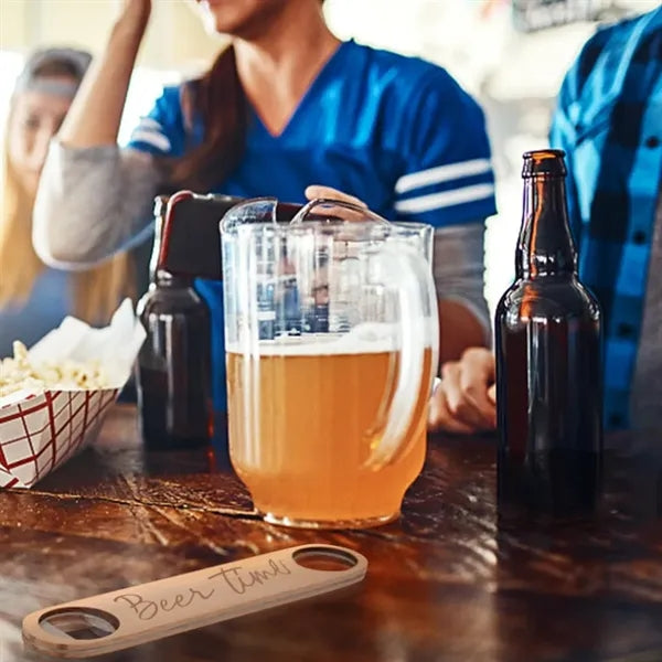 Wooden handle bottle opener
