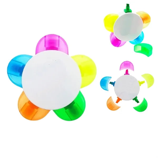 Color Petal-Shaped Highlighter for Creative Emphasis
