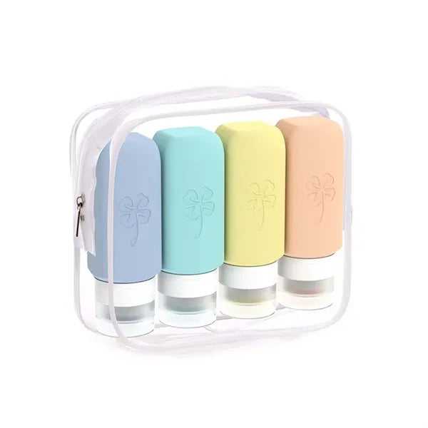 Leak Proof 2/3oz Travel Silicone Bottles for Toiletries 4pac