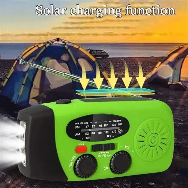 New SOS Emergency Solar Hand Crank Radio Power Bank