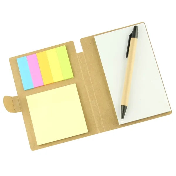 Kraft Notebook With Sticky Notes