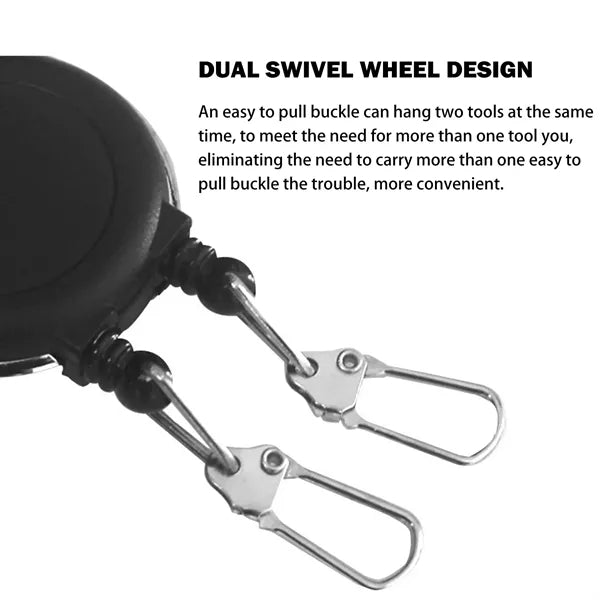 Heavy Duty Double Retractable Keychain