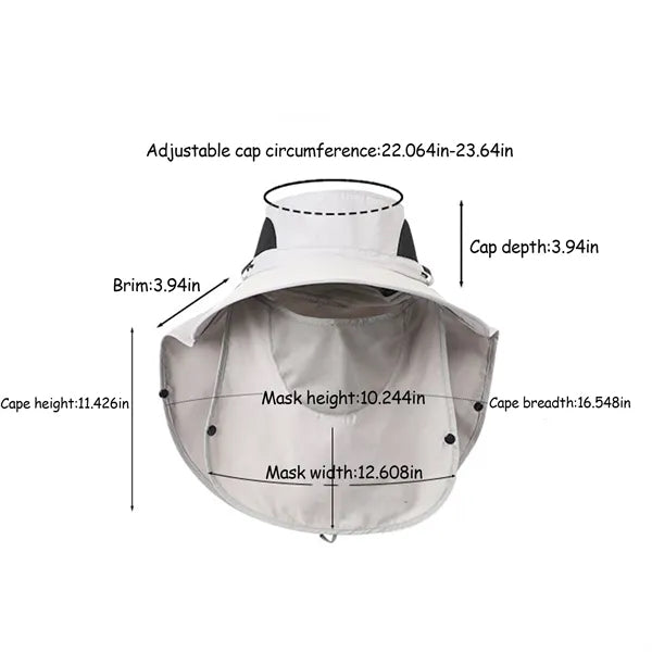 UPF 50+ Sun Protection Wide Brim Bucket Hat