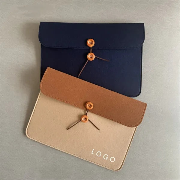 Button-Type Felt A4 Document Pocket