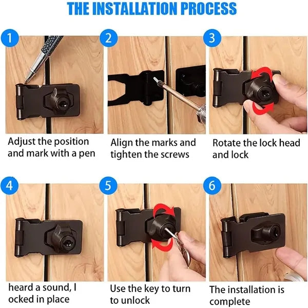 3" Metal Door Lock With Keys