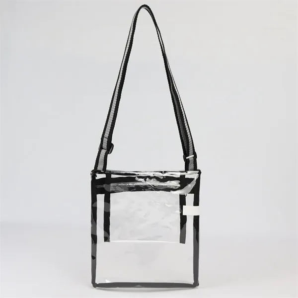 Clear PVC Crossbody Stadium Bag 9" X 10"