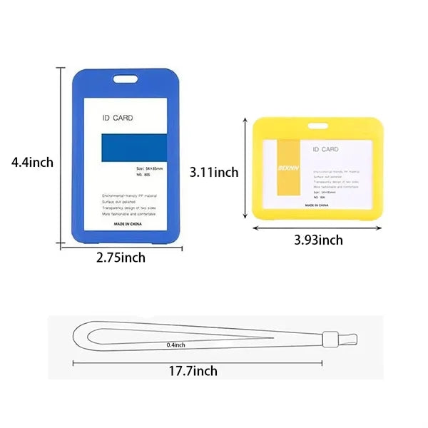 Work ID Card Sleeve With Lanyard