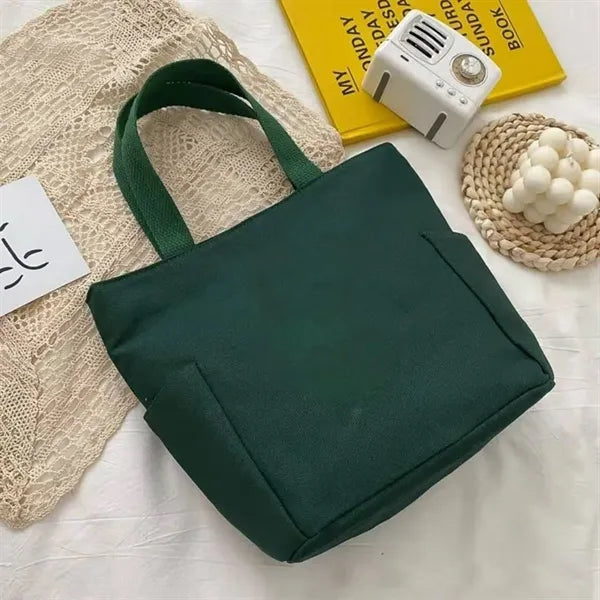 Canvas Tote Bag With Magnetic Snap
