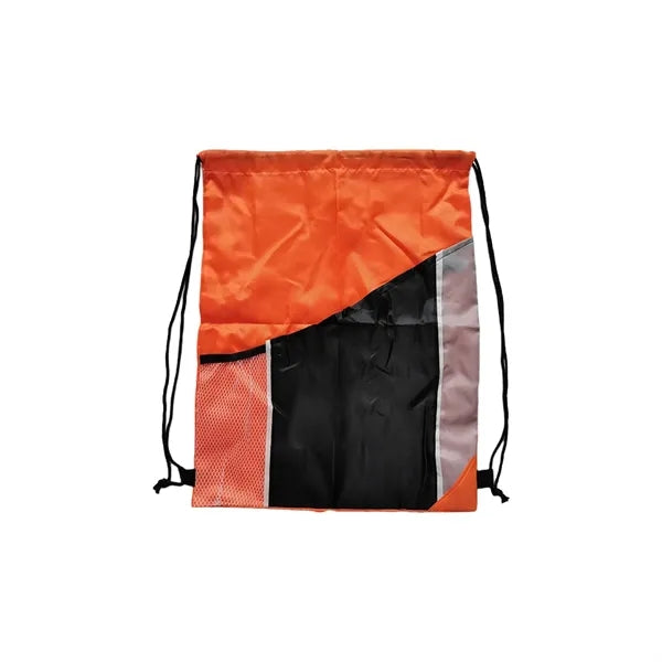 Tri - Color Polyester Drawstring With Gauze Bag