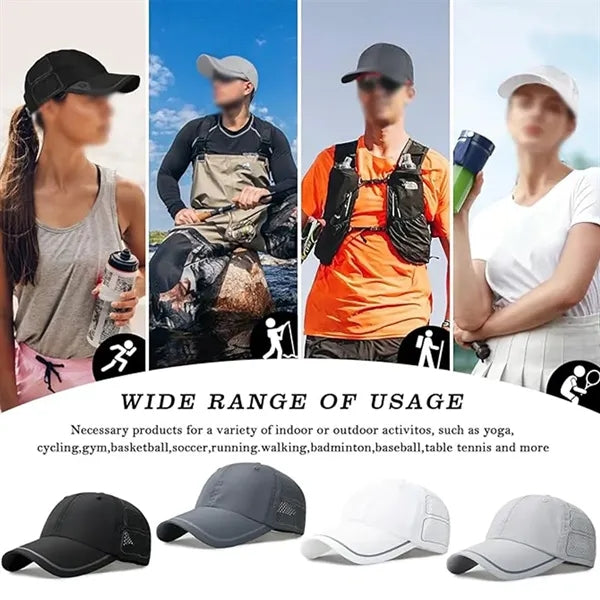 Unisex oversize mesh uv quick dry outdoor sport baseball cap