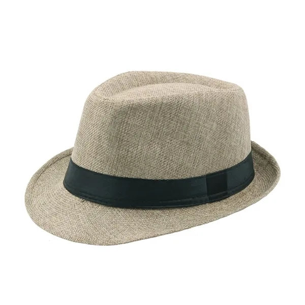 Straw Fedora Hat Panama Trilby Sun Cap