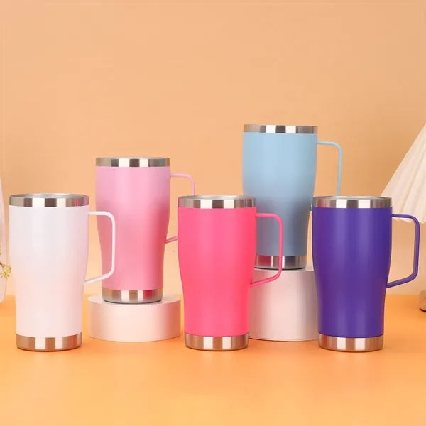 20oz Stainless Steel Insulated Travel Mug with Handle