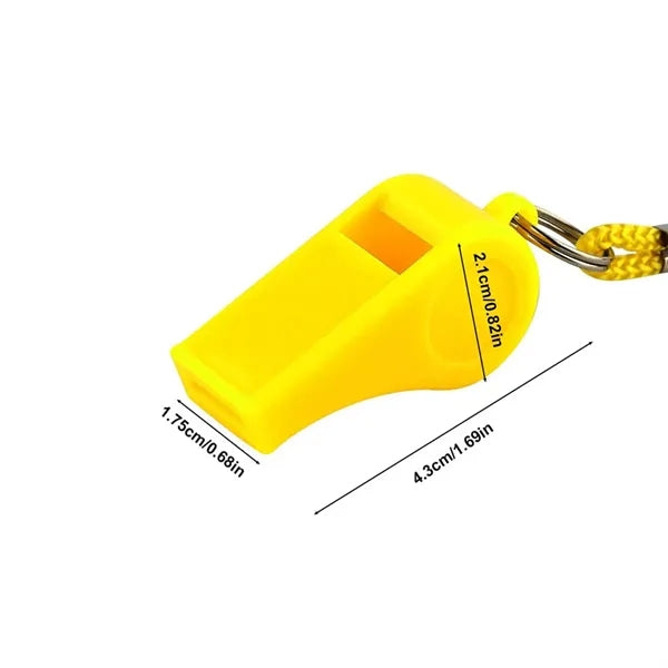 Plastic Whistle With Lanyard