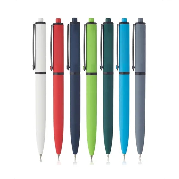 Union Printed - Solid Rubber Coated Plastic Ballpoint Pens