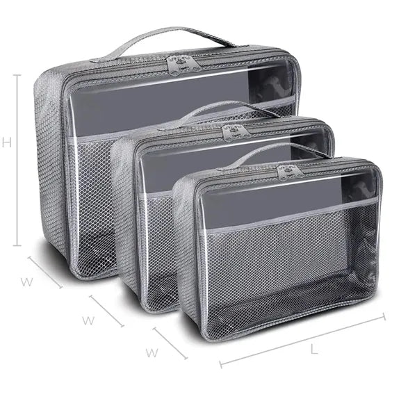 Portable PVC Zipper Mesh Storage Bag