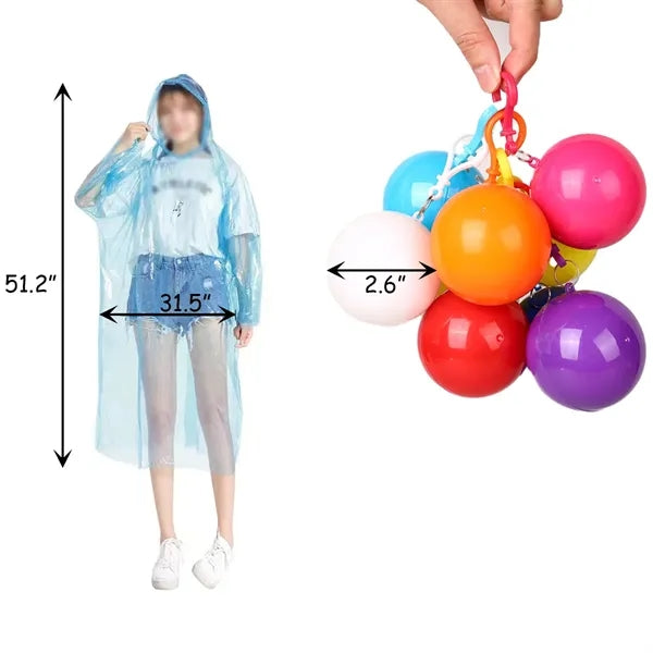 Portable Disposable Spherical Raincoat