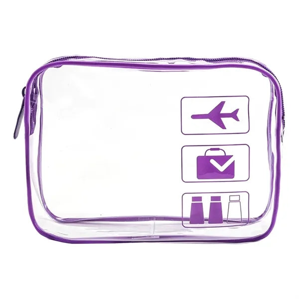 Clear Travel Toiletry Bag Quart Size Cosmetic Pouch