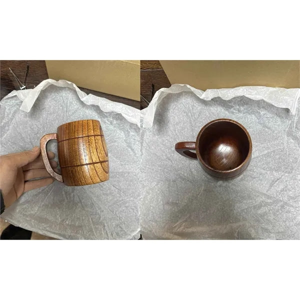 11 oz Wooden Beer Mug Best Wood Drinking Coffee Cup