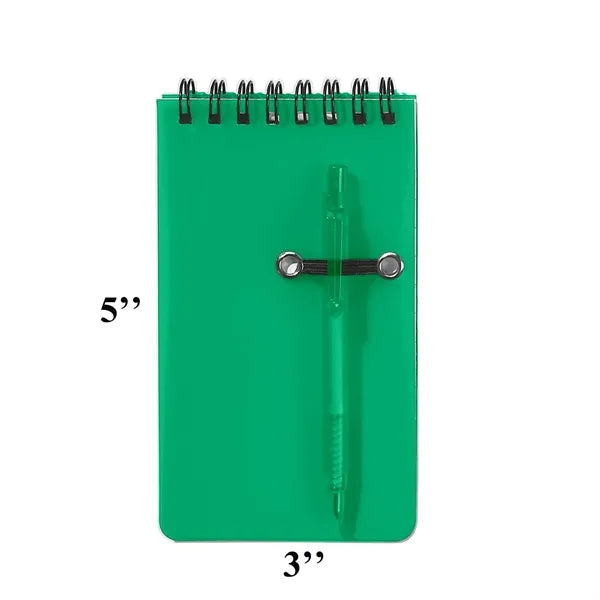 Mini Pocket Size Spiral Jotter With Blank Pager And Pen