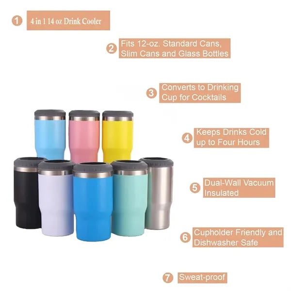 14oz Stainless Steel Can Cooler