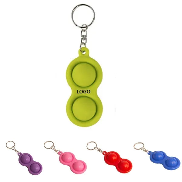 Stress Relief Hand Keychain, Pop Bubble Fidget Toys