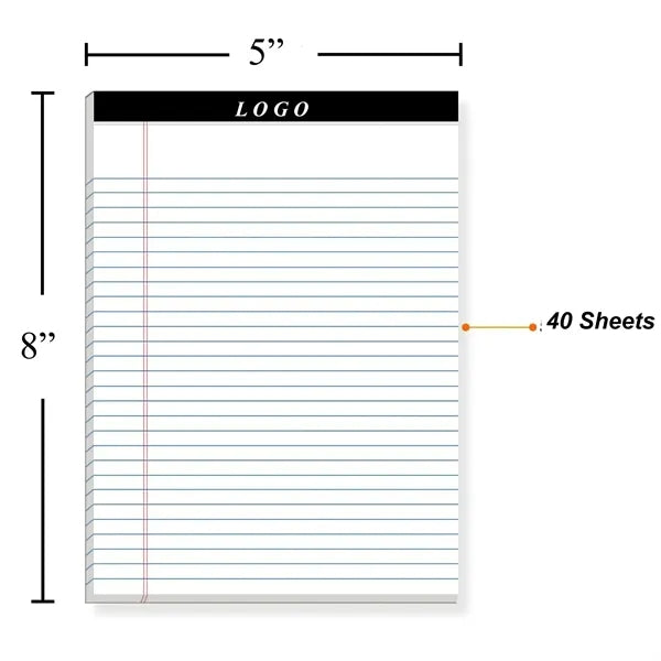 Wide Ruled Lined Writing Notepad