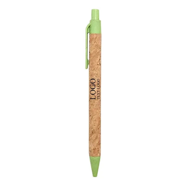 Wheat straw cork tube ballpoint pen